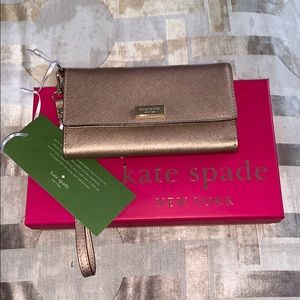 Rose Gold Kate Spade Phone Wristlet Wallet